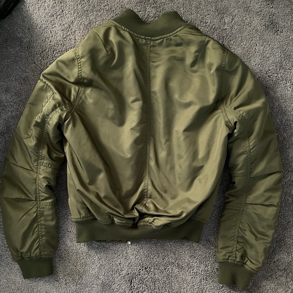 Topshop green bomber jacket - Picture 4 of 5